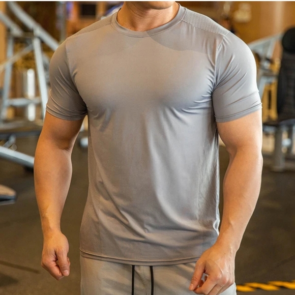 Men's Gym Workout Training Muscle Sport Fitness Active Short SleeveTee T… - Picture 3 of 8